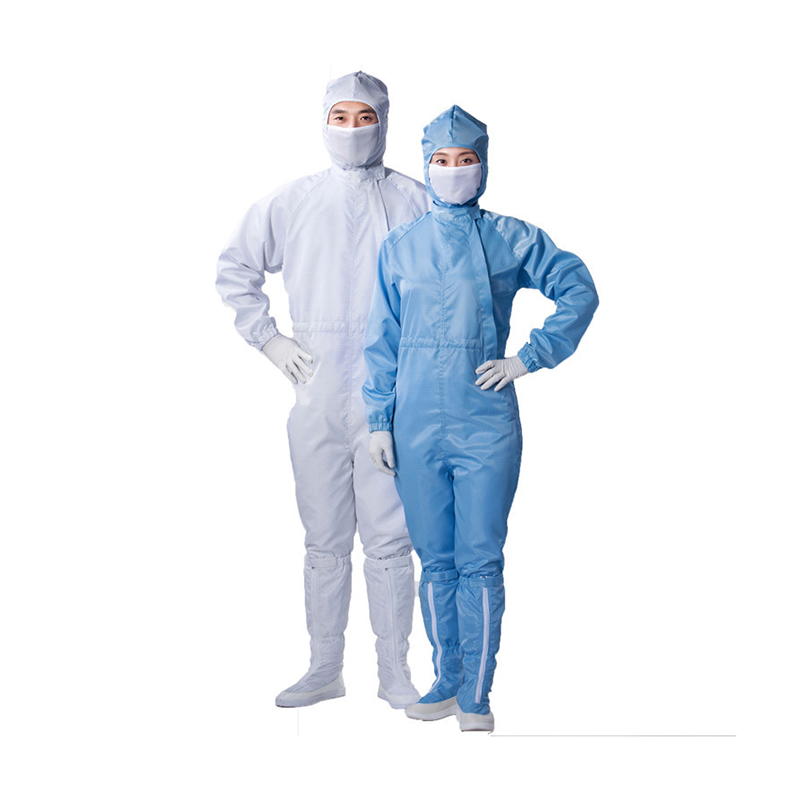 Anti Static Slanted Open Front Hooled Jumpsuit